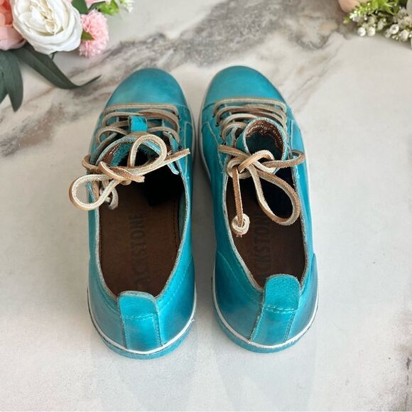 BLACKSTONE JL21 Sneaker in Turquoise Blue Leather Size 7 NEW - Picture 10 of 14
